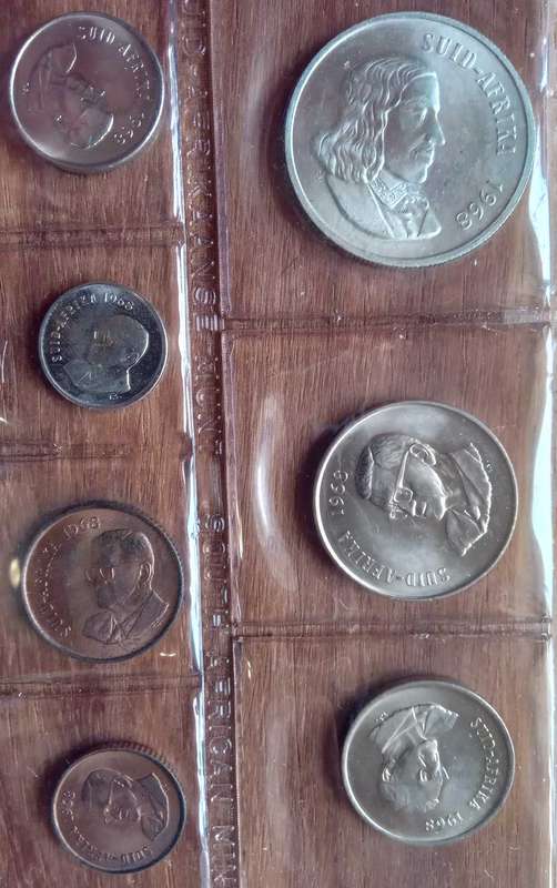 South african mint pack 1968 AFRIKAANS  with silver R1