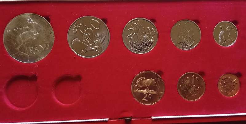 SOUTH AFRICA.PROOF SET 1971 WITH SILVER R1 NO GOLD
