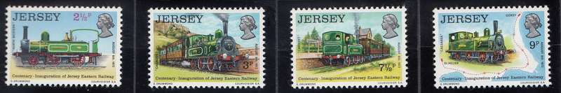 Great Britain QE II - 1973 - Jersey - 19th Century Locomotives