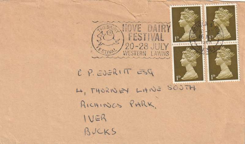 Great Britain cover - 1968 - Machins The Hove Dairy Festival Sussex Western Lawns
