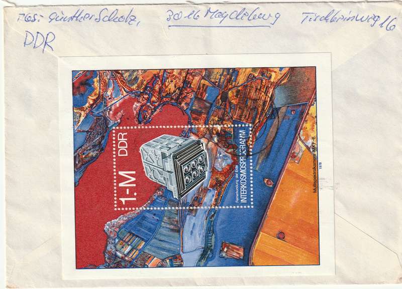 Germany DDR Registered Cover South Africa - 1978 (1979) - Interkosmosprogramm Space Travel Magdebur