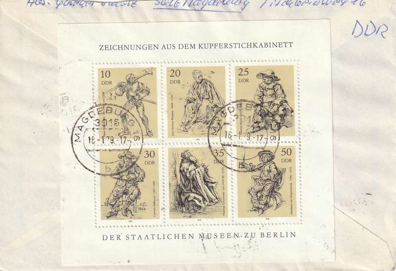 Germany DDR Registered Cover South Africa - 1977 1978 - State Museum Berlin Transportation Dresden