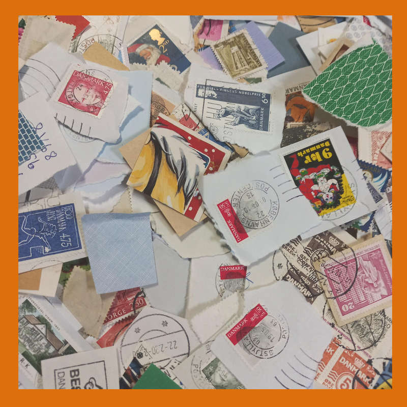 World Stamp Mix on Paper  Mainly Europe, 650g, Modern and Older