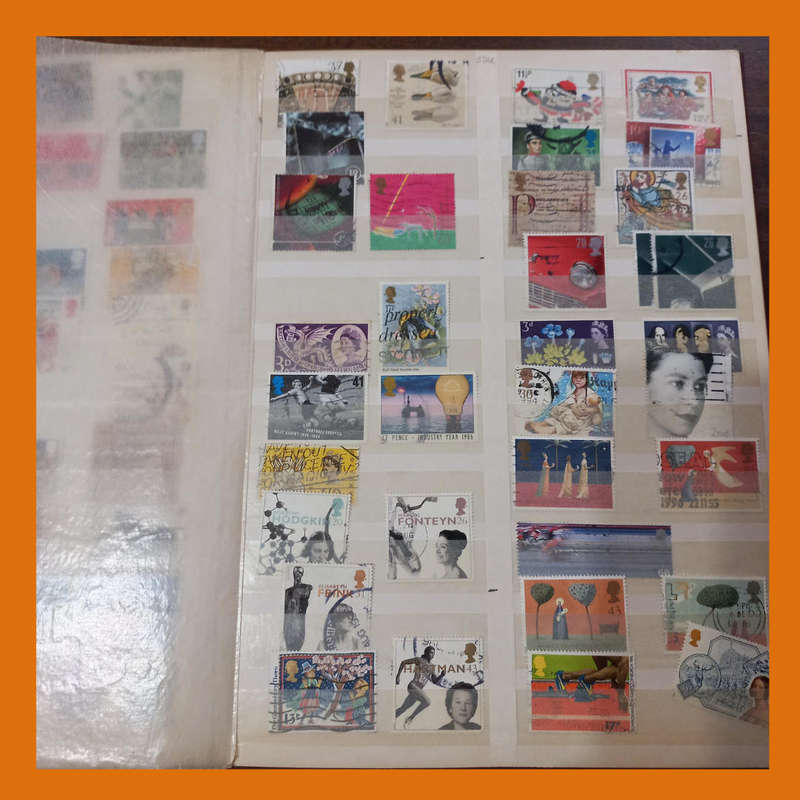 Great Britain in Lighthouse Album  Queen Elizabeth Used Stamps