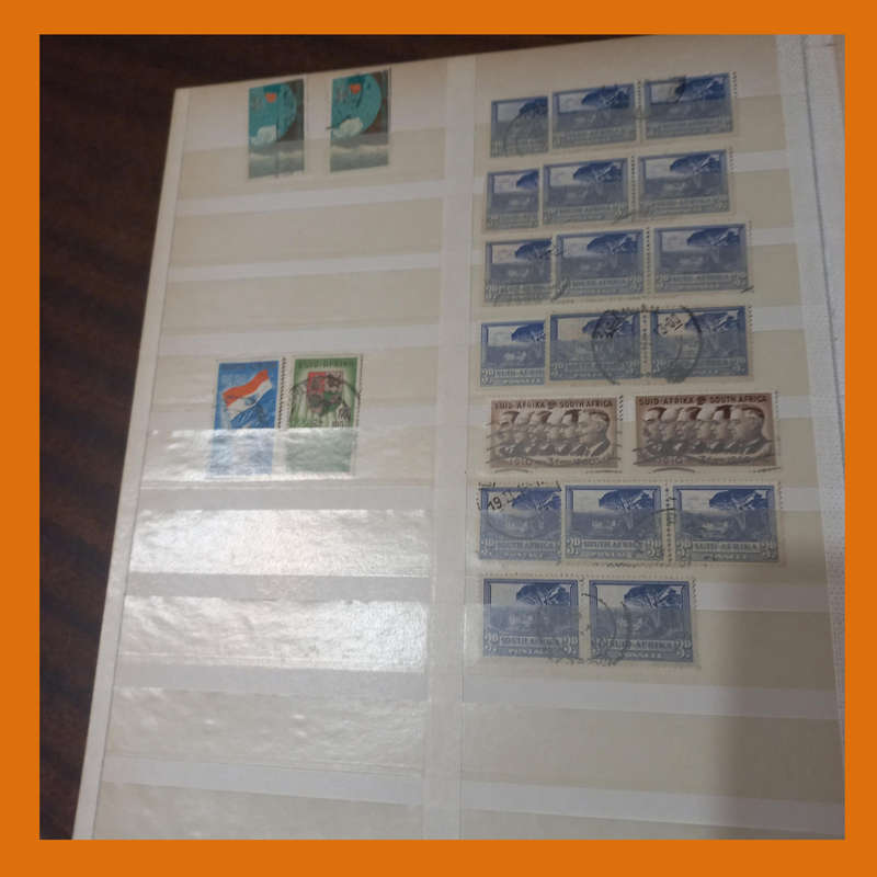 South Africa Union Selection in Lighthouse Stock Book with 1913 KGV Issue