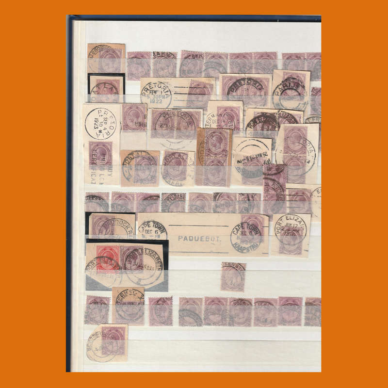 South Africa Union 1913 King George V Pairs & Postmarks  Up to 1s in Stockbook
