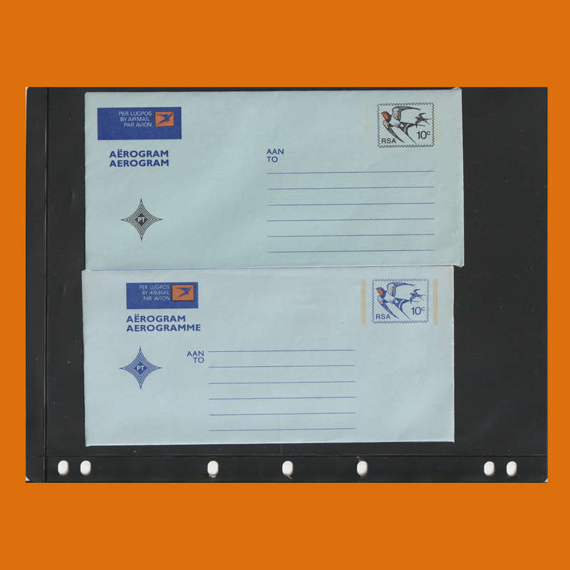 South Africa & Homelands Aerogramme and Telegram Stationery Album  Birds & Greetings Theme