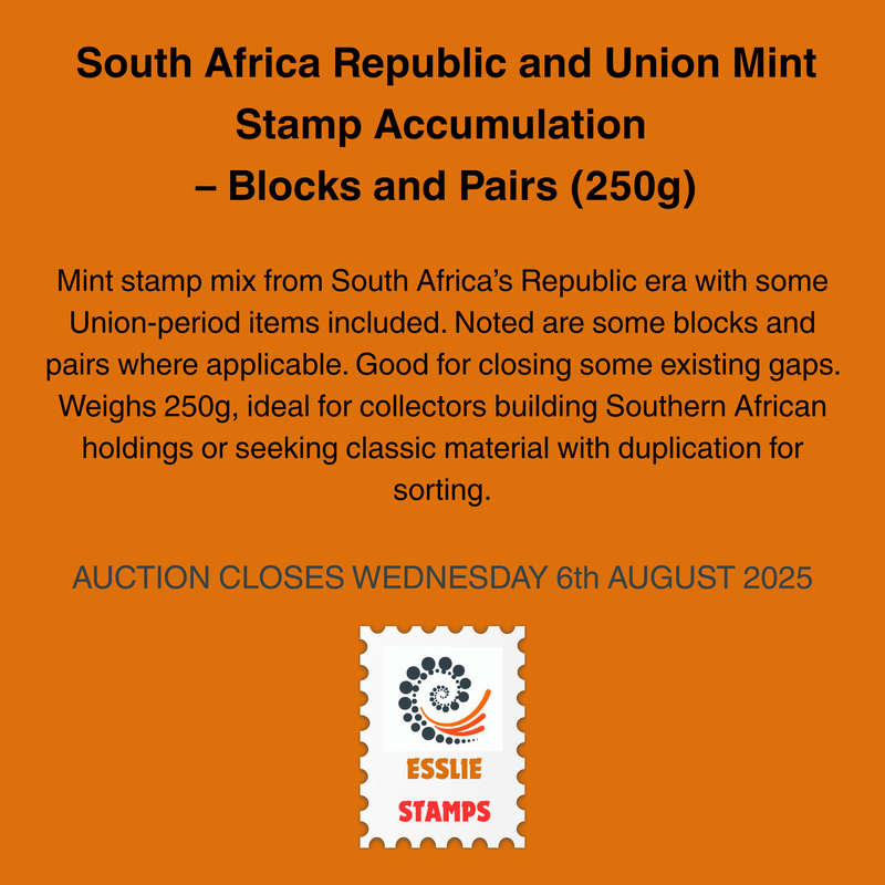 South Africa Republic and Union Mint Stamp Accumulation  Blocks and Pairs (250g)