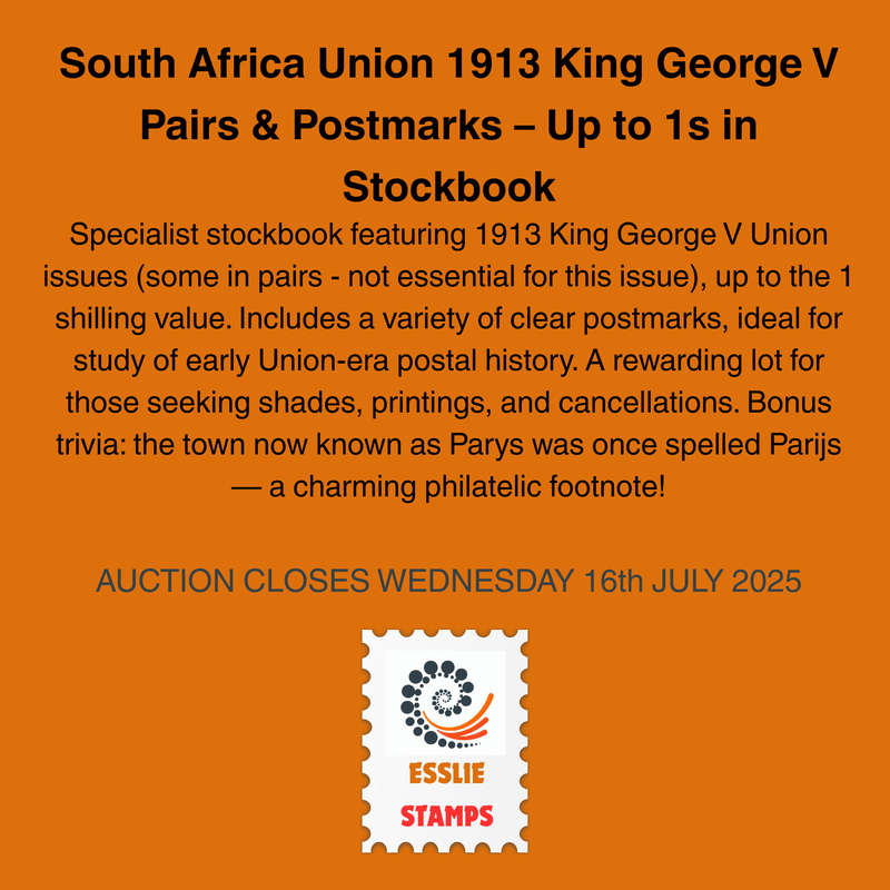 South Africa Union 1913 King George V Pairs & Postmarks  Up to 1s in Stockbook