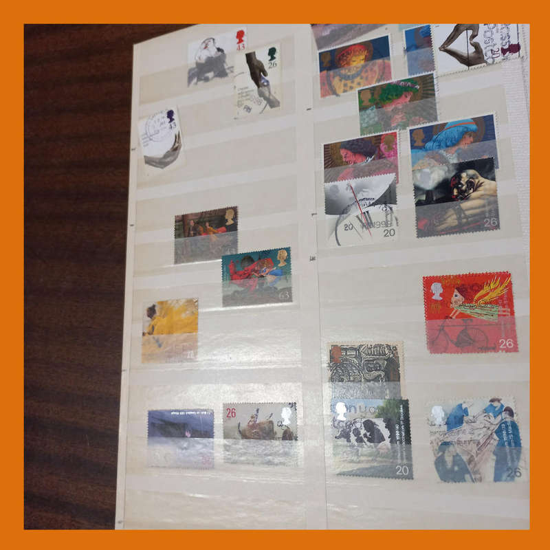 Great Britain in Lighthouse Album  Queen Elizabeth Used Stamps