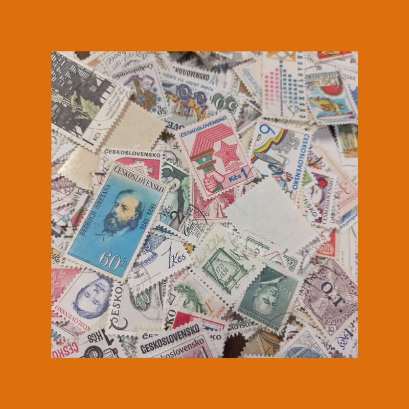 Czechoslovakia  Massive Off-Paper Stamp Accumulation (Approx. 300g)