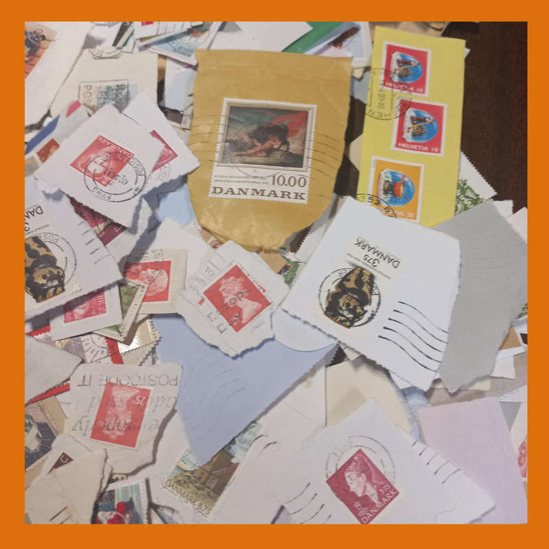 World Stamp Mix on Paper  Mainly Europe, 650g, Modern and Older