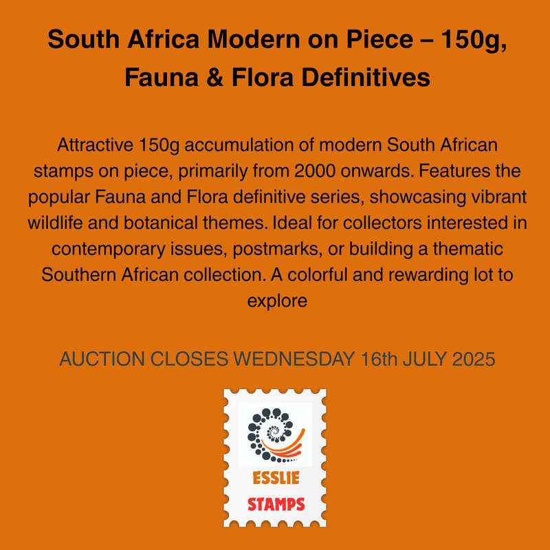 South Africa Modern on Piece  150g, Fauna & Flora Definitives