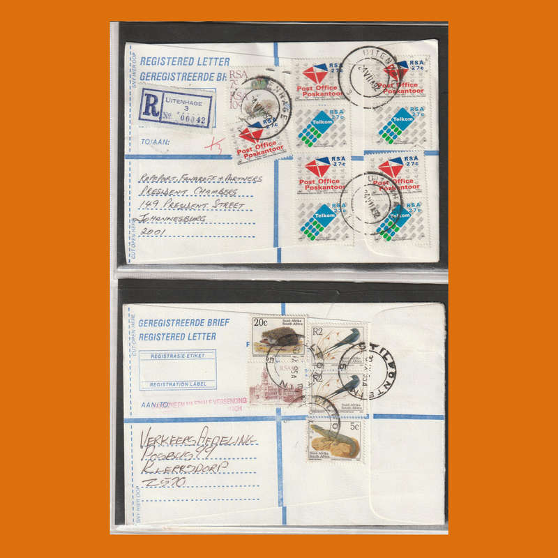 Registered Covers  South Africa, Rhodesia and Homelands (844g, Mint & Used)