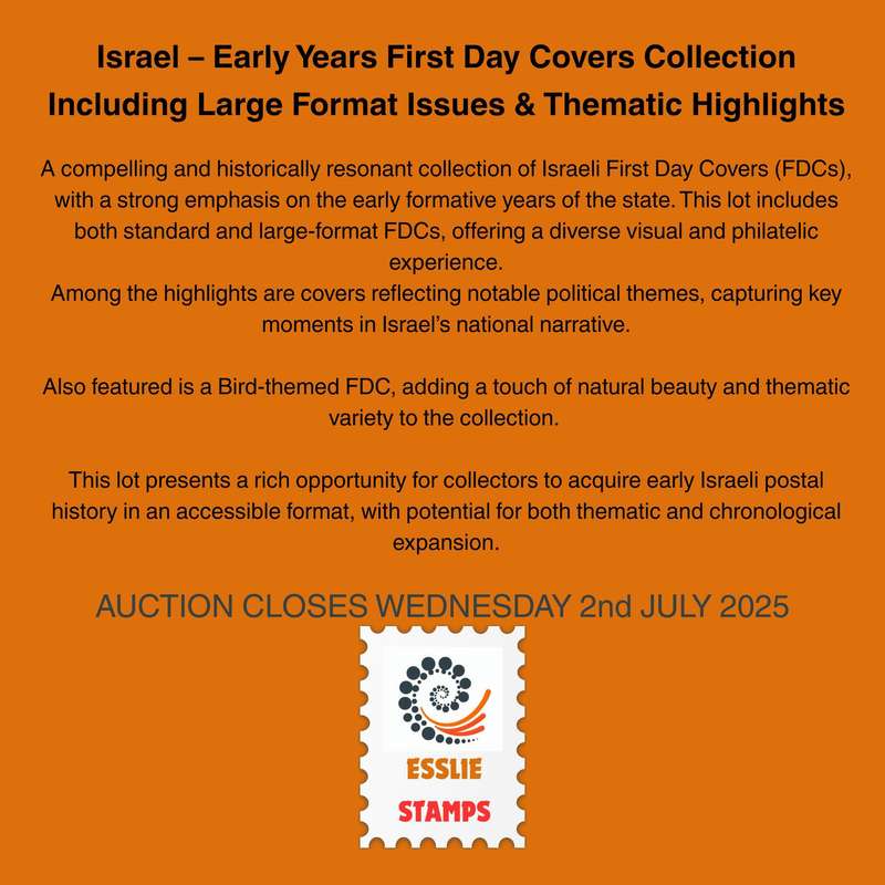 Israel  Early Years First Day Covers Collection Including Large Format Issues & Thematic Highlights