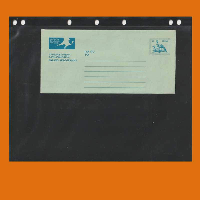 South Africa & Homelands Aerogramme and Telegram Stationery Album  Birds & Greetings Theme