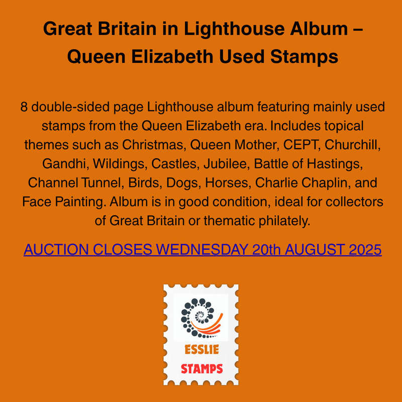 Great Britain in Lighthouse Album  Queen Elizabeth Used Stamps