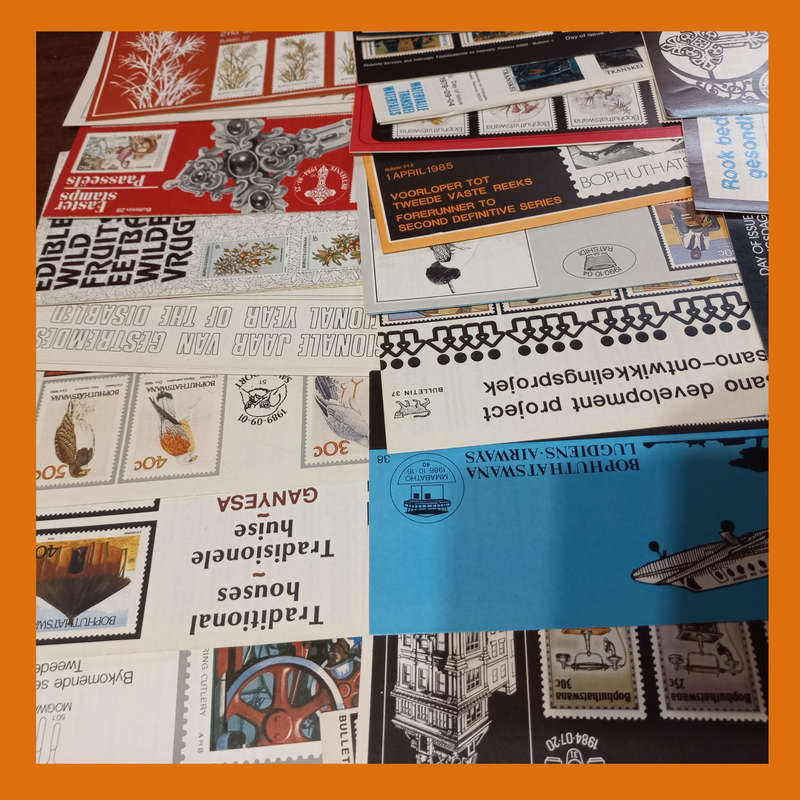 Bophuthatswana Collection  Control Blocks, FDCs & Bulletins to 1992