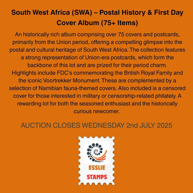 South West Africa (SWA)  Postal History & First Day Cover Album (75+ Items)