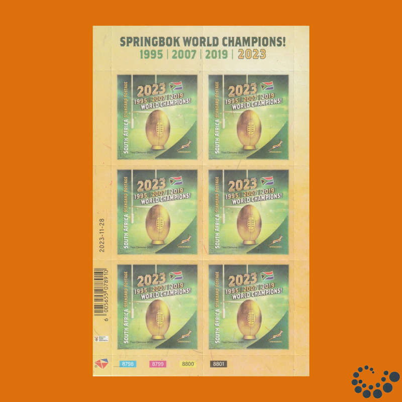 South Africa - 2023 - World Cup Rugby Champions - 2 mini sheets