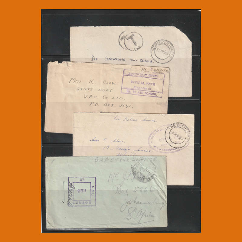 WWII Active Service & Official Government Covers  Censored Postal History