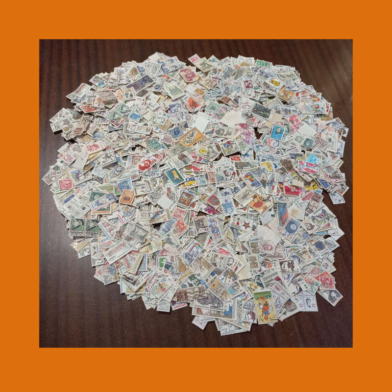 Czechoslovakia  Massive Off-Paper Stamp Accumulation (Approx. 300g)