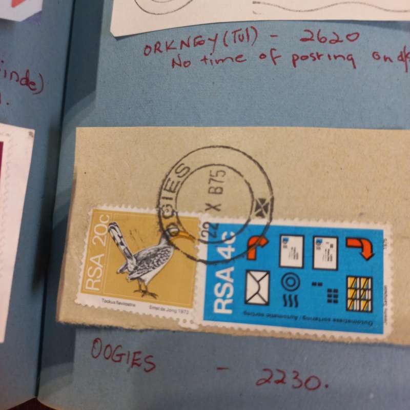 South African Postmarks in scrap album with early FDC's - R1 Start