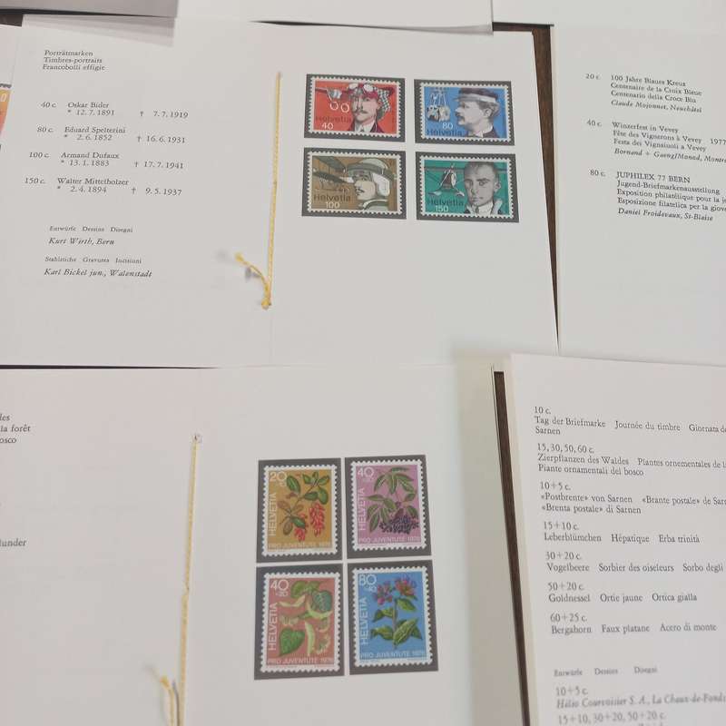 Switzerland Helvetia - 28 Mint sets from 1976 to 1978 in First Day Folders - Starting at R1