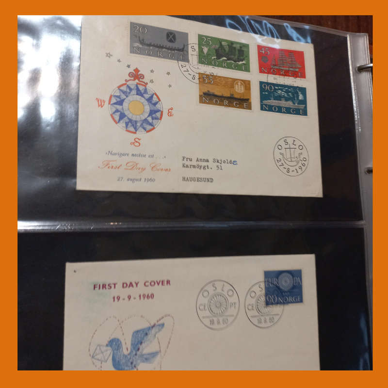 Norway FDCs  2 Albums, 1960s Era, Approx. 100 Items (3.5kg)