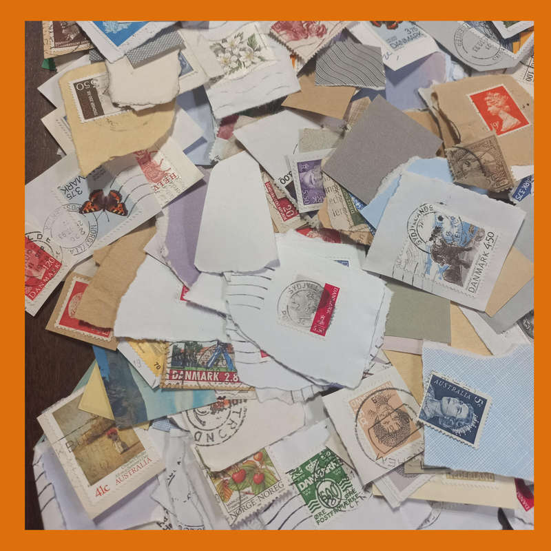 World Stamp Mix on Paper  Mainly Europe, 650g, Modern and Older