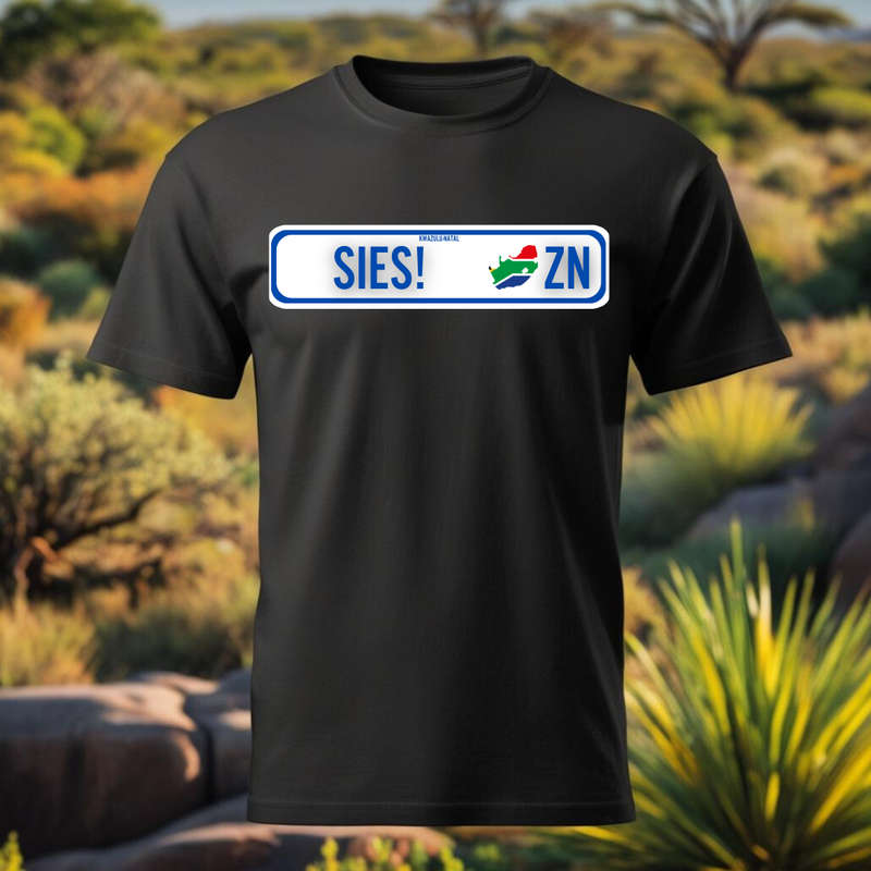 NUMBER PLATE - SIES! - Show your SA Roots - Unisex Crew Neck Tee
