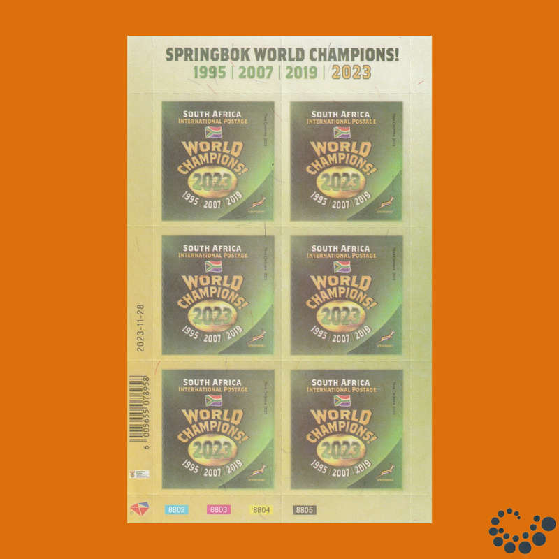 South Africa - 2023 - World Cup Rugby Champions - 2 mini sheets