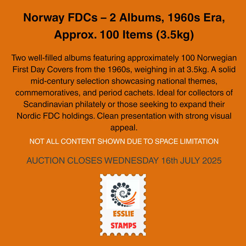 Norway FDCs  2 Albums, 1960s Era, Approx. 100 Items (3.5kg)