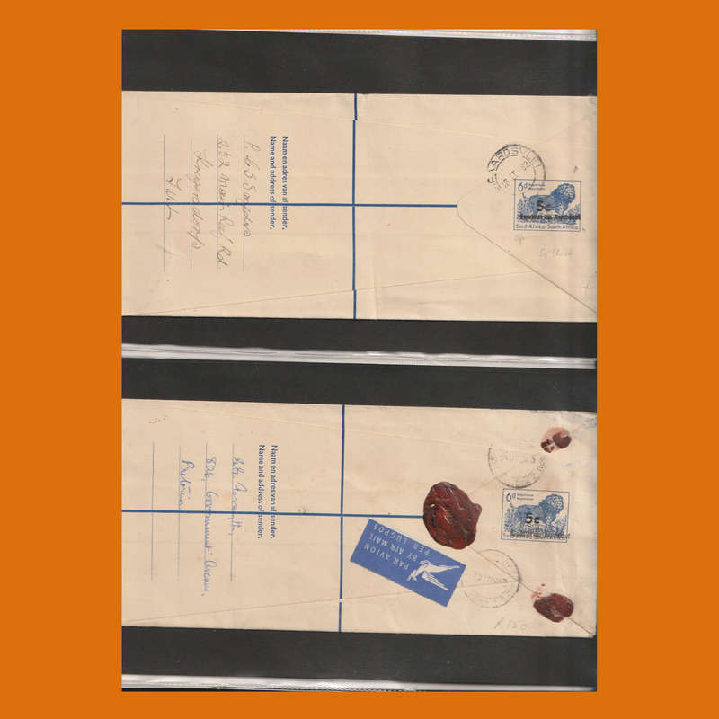 Registered Covers  South Africa, Rhodesia and Homelands (844g, Mint & Used)