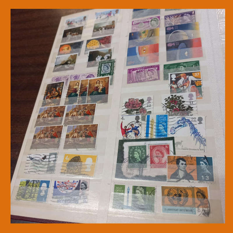 Great Britain in Lighthouse Album  Queen Elizabeth Used Stamps