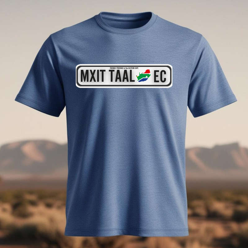 NUMBER PLATE - MXIT TAAL - Show your SA Roots - Unisex Crew Neck Tee