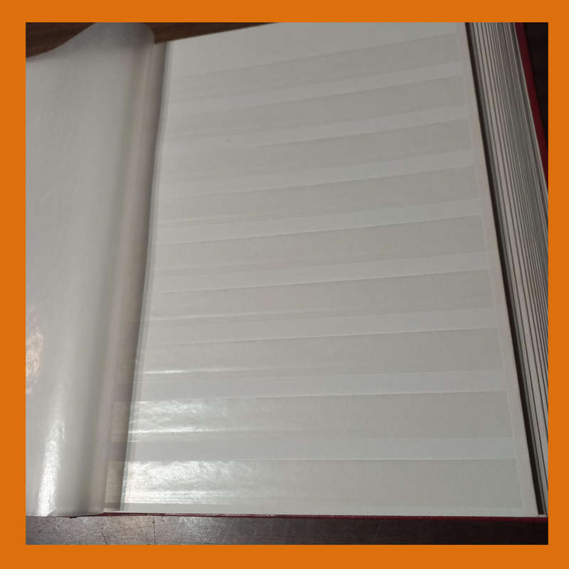 Empty Stock Book 30 Double-Sided White Pages (9 Strips)  Very Good Condition