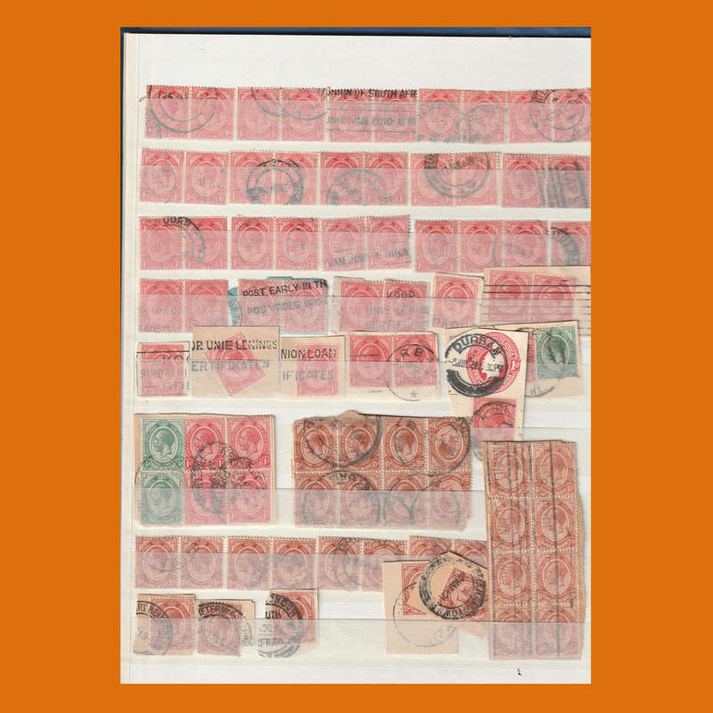 South Africa Union 1913 King George V Pairs & Postmarks  Up to 1s in Stockbook