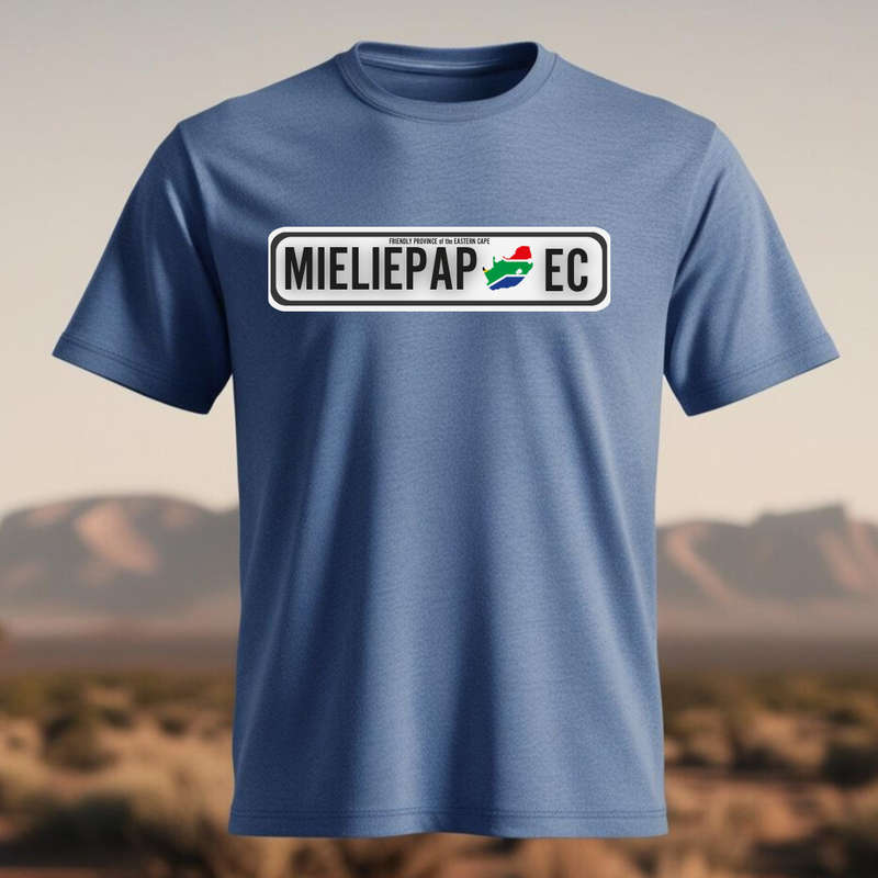 NUMBER PLATE - MIELIEPAP - Show your SA Roots - Unisex Crew Neck Tee