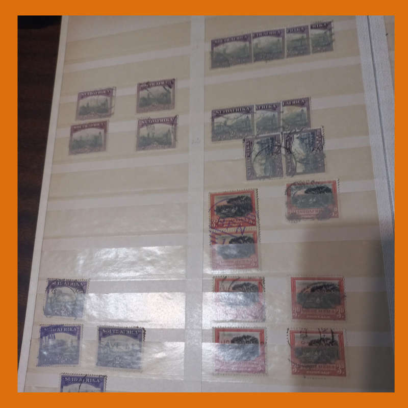 South Africa Union Selection in Lighthouse Stock Book with 1913 KGV Issue
