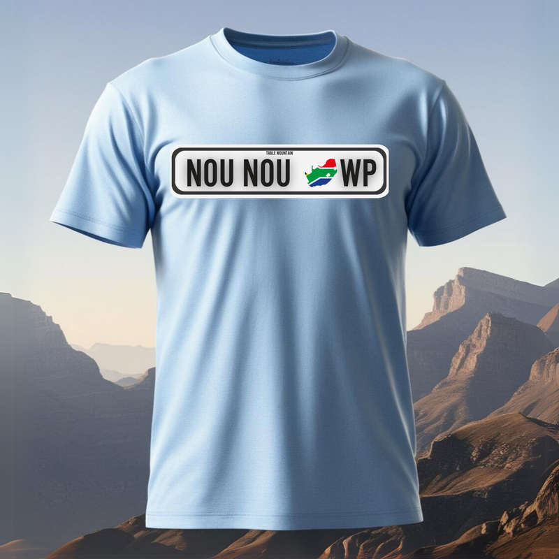 NUMBER PLATE - NOU NOU - Show your SA Roots - Unisex Crew Neck Tee