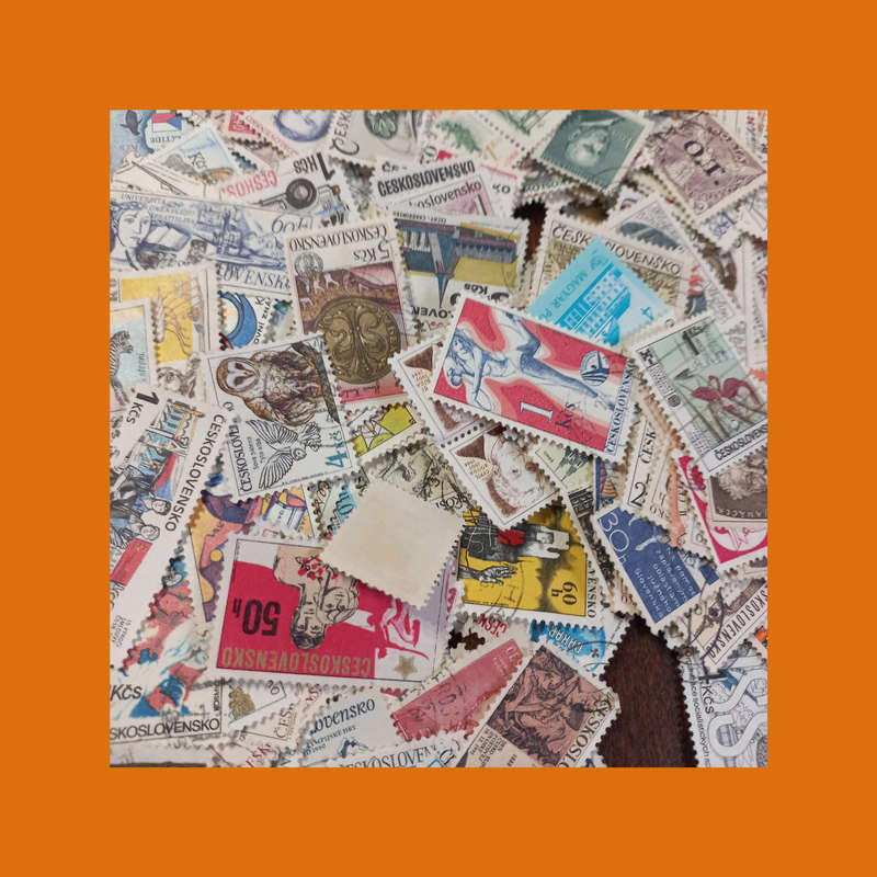 Czechoslovakia  Massive Off-Paper Stamp Accumulation (Approx. 300g)