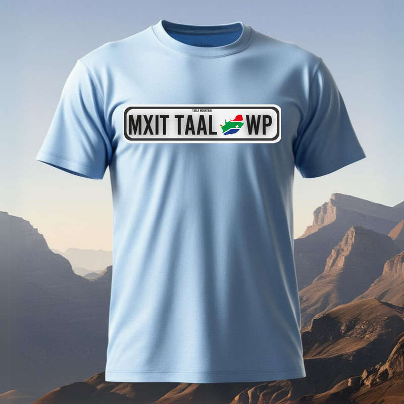 NUMBER PLATE - MXIT TAAL - Show your SA Roots - Unisex Crew Neck Tee