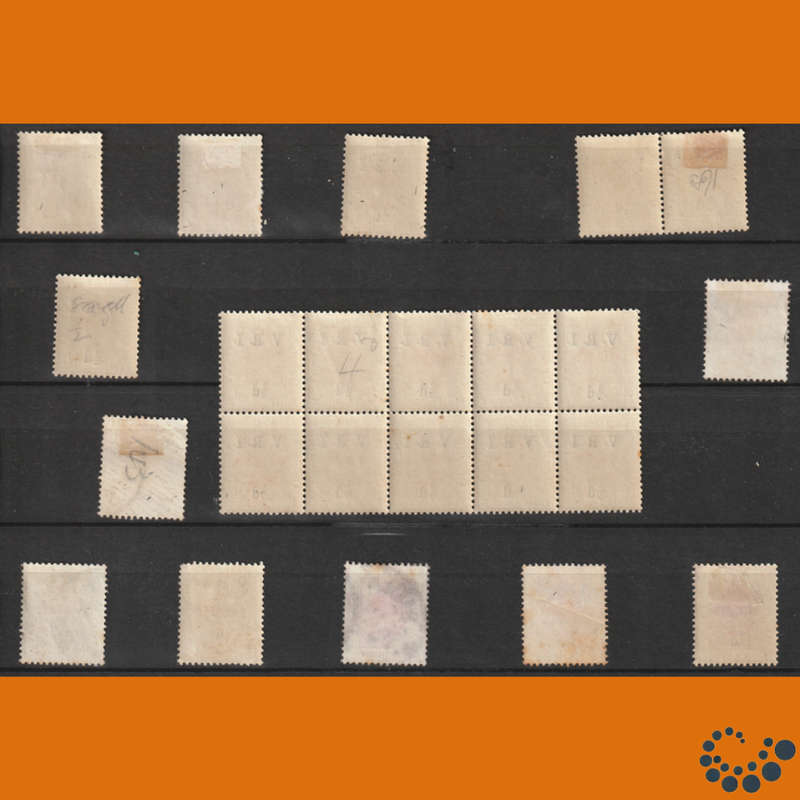 Orange Free State 1896 - 1900 -  Selection including VRI overprints 5 Images with backscans