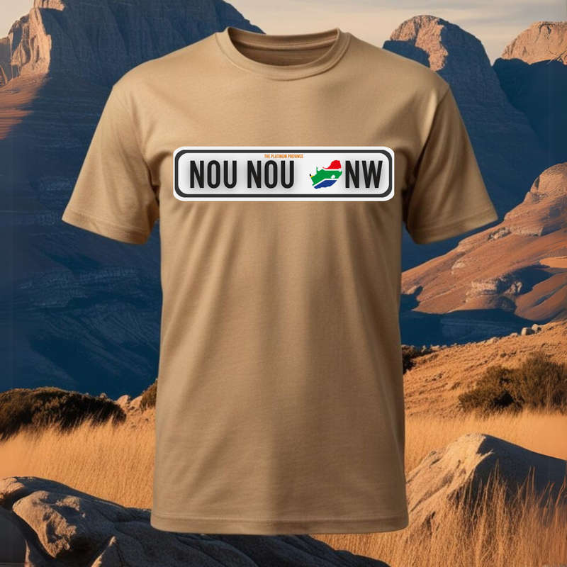 NUMBER PLATE - NOU NOU - Show your SA Roots - Unisex Crew Neck Tee