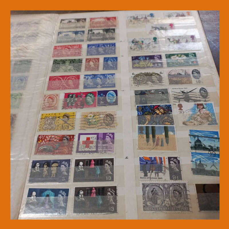 Great Britain in Lighthouse Album  Queen Elizabeth Used Stamps
