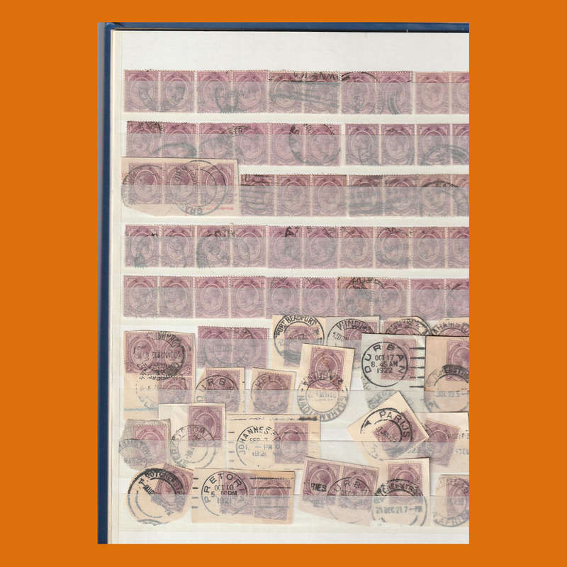South Africa Union 1913 King George V Pairs & Postmarks  Up to 1s in Stockbook
