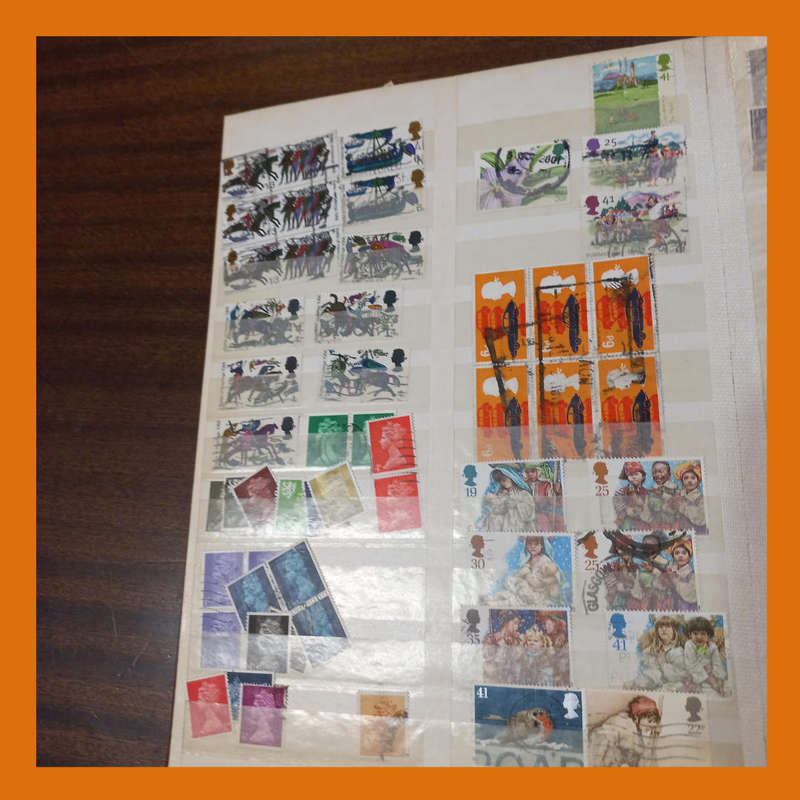 Great Britain in Lighthouse Album  Queen Elizabeth Used Stamps
