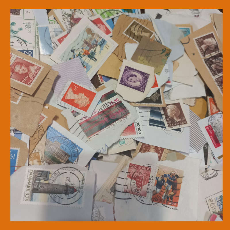 World Stamp Mix on Paper  Mainly Europe, 650g, Modern and Older