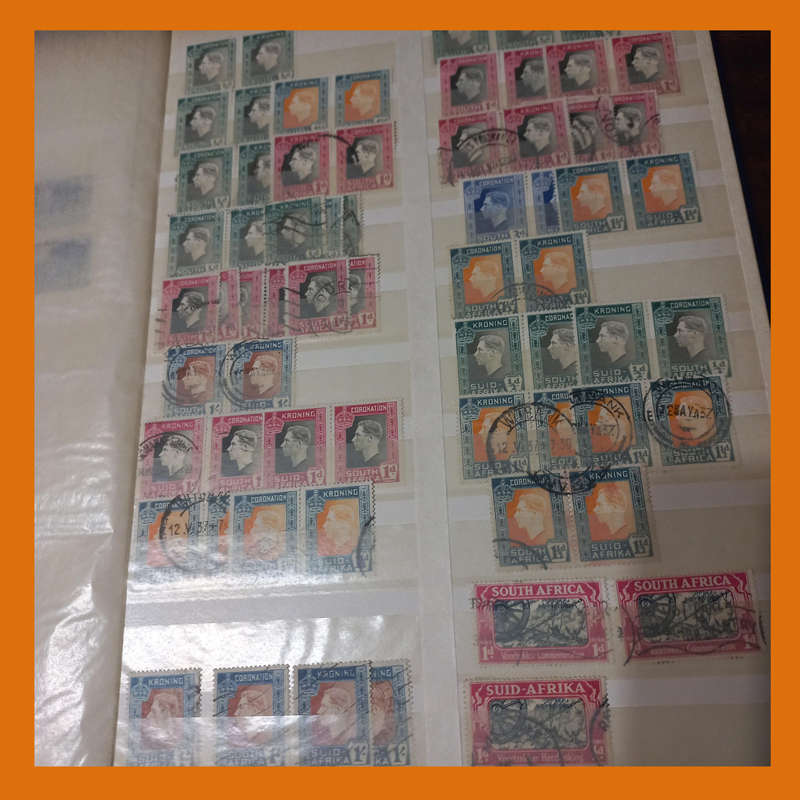 South Africa Union Selection in Lighthouse Stock Book with 1913 KGV Issue
